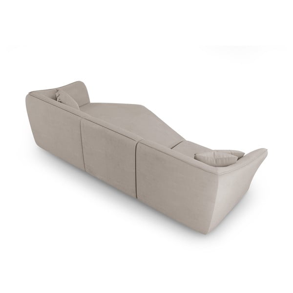 Iš boucle kampinė sofa smėlio spalvos Tokyo – Cosmopolitan Design-image-3