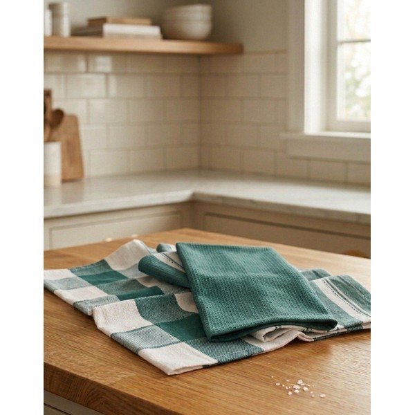 Iš medvilnės virtuvės rankšluosčiai 3 vnt. 45x70 cm Vafle – JAHU collections-image-1