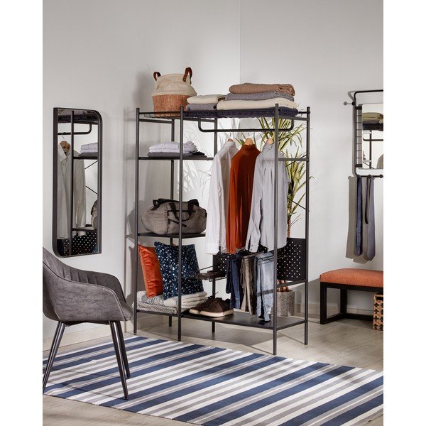 Juoda atvira spinta Kave Home Storn, aukštis 182 cm-image-1