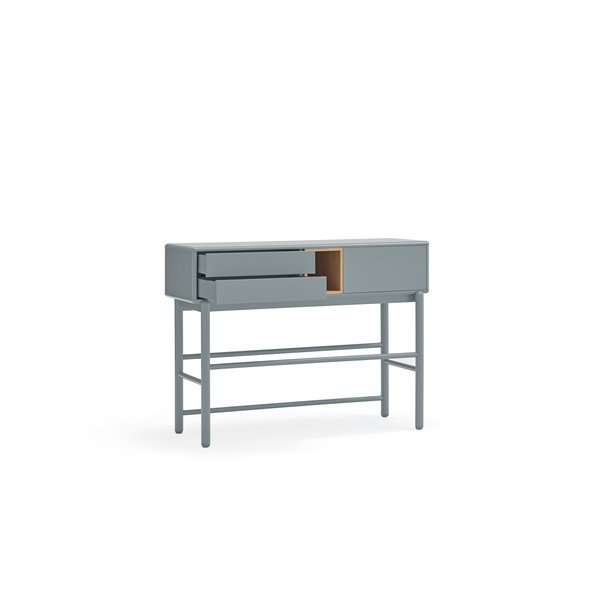 Konsolinis staliukas mėlynos spalvos/pilkos spalvos 35x120 cm Corvo – Teulat-image-3