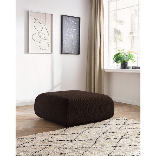 Tamsiai rudos spalvos velvetinis pufas Lecomte - Bobochic Paris-image-4