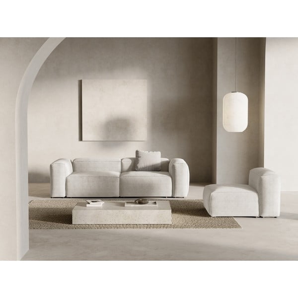 Smėlio spalvos iš kordinio velveto sofa 264 cm Bergamo – Cosmopolitan Design-image-1