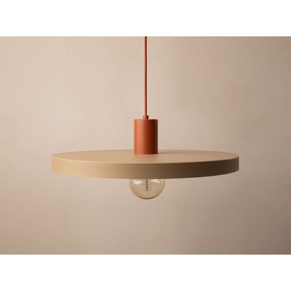Smėlio spalvos iš metalo kabantis šviestuvas ø 40 cm Ori – Micadoni -image-2