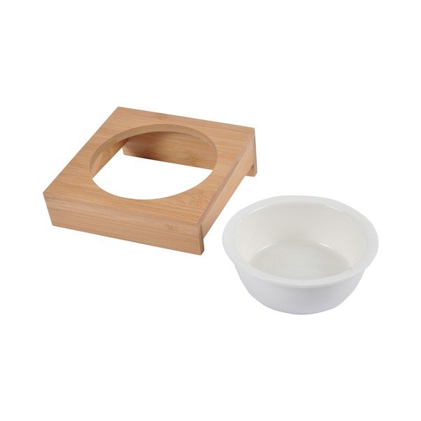 Iš bambuko dubuo su pagrindu šuniui ø 12 cm – Love Story-image-1