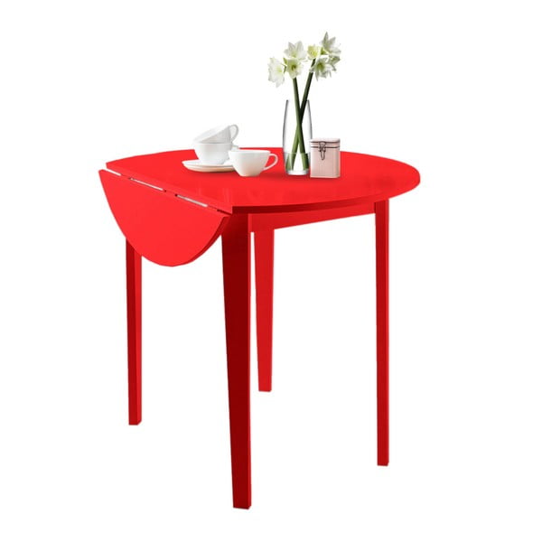 Raudonas sulankstomas valgomojo stalas "Støraa Trento Quer", ⌀ 92 cm