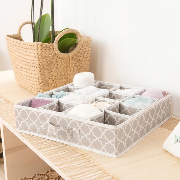 Smėlio spalvos daiktų dėklas su 16 skyrių Compactor, 40 x 40 cm-image-1