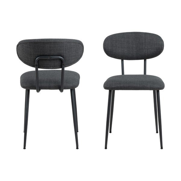 Valgomojo kėdės antracito spalvos 2 vnt. Denise – Actona-image-3