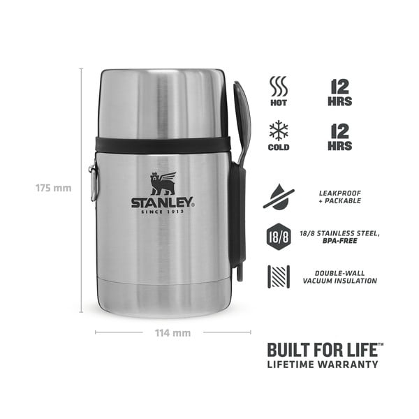 Sidabrinės spalvos iš nerūdijančio plieno maistui termosas 530 ml Adventure – Stanley-image-4