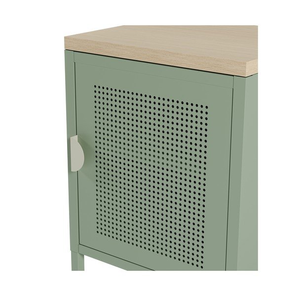 Mėtų spalvos/natūralios spalvos iš metalo naktinis staliukas Sayla – Marckeric-image-4