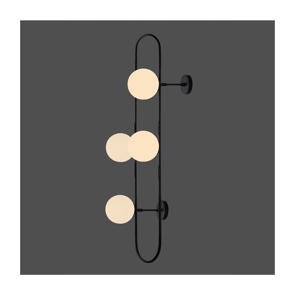 Juodos spalvos sieninis šviestuvas Squid Lighting Elips, aukštis 124 cm-image-1