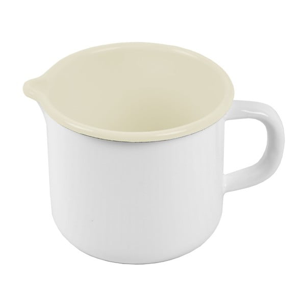 Baltos spalvos puodelis 1,12 l Enamel – Ego Dekor