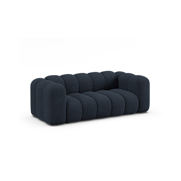 Tamsiai mėlynos spalvos sofa iš šenilinio audinio 200 cm Lupine – Micadoni -image-1