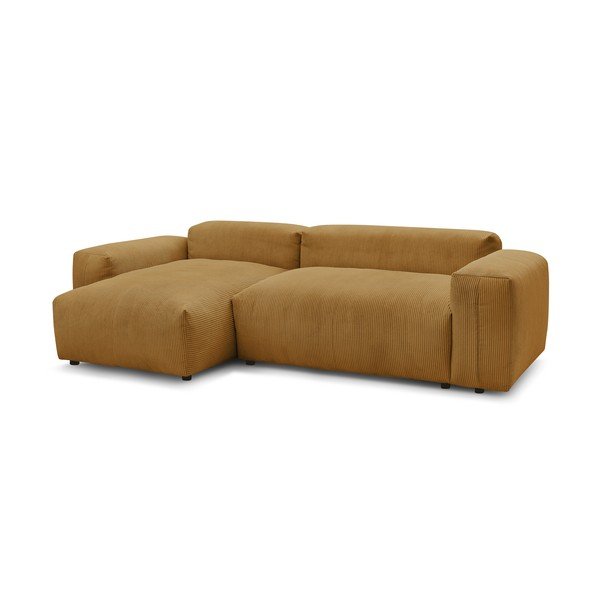 Garstyčių spalvos velvetinė kampinė sofa (kairysis kampas) Lafayette - Bobochic Paris-image-2