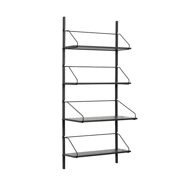 Juoda sieninė lentyna iš uosio medienos Hübsch Norm, 84 x 181 cm-image-4