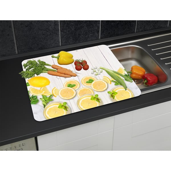 Iš grūdinto stiklo aksesuaras viryklei 50x56 cm Lemons – Wenko-image-2