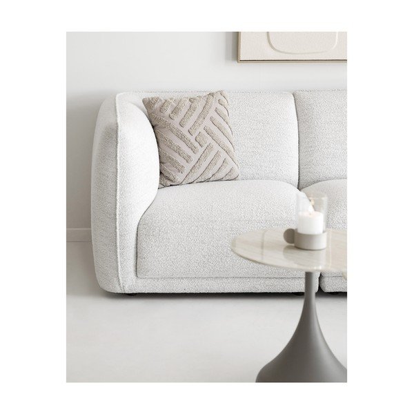 Kreminės spalvos kampinė sofa iš šenilinio audinio (su dešiniuoju kampu/su gultu) Noor – House Nordic-image-3