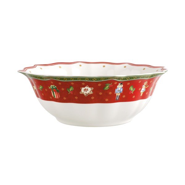 Baltas ir raudonas porcelianinis kalėdinis dubuo Toy´s Delight Villeroy&Boch, ø 32 cm-image-2