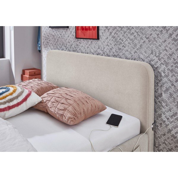 Smėlio spalvos vaikiška lova su sandėliavimo vieta su lovos grotelėmis 120x200 cm Cosy – Meise Möbel-image-3