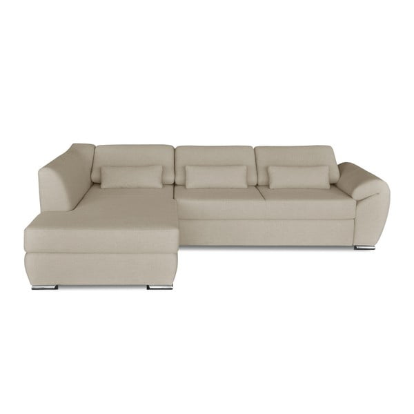 Smėlio spalvos kampinė sofa-lova "Windsor & Co. Sofos Epsilon, kairysis kampas