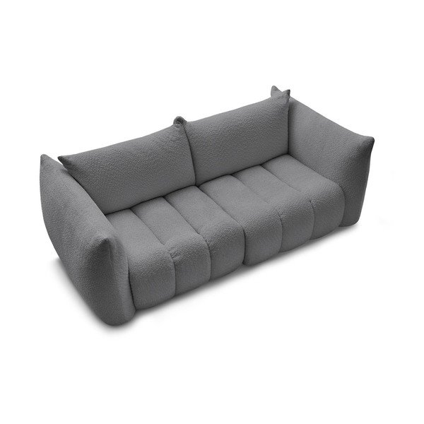 Pilkos spalvos sofa iš boucle 234 cm Azra – Bobochic Paris-image-3