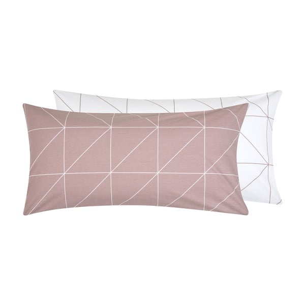 Rožinis dekoratyvinis pagalvės užvalkalas iš medvilnės by46, 40 x 80 cm