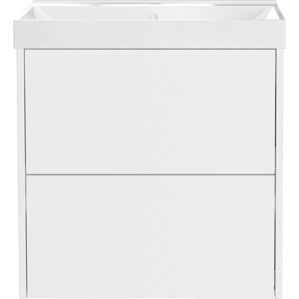 Baltos spalvos matinis pakabinama spintelė po kriaukle 61x65 cm Bodera – Germania-image-3