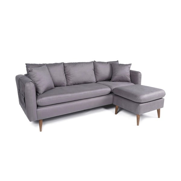 Sofa šviesiai pilkos spalvos 215 cm Sofia – Balcab Home-image-2