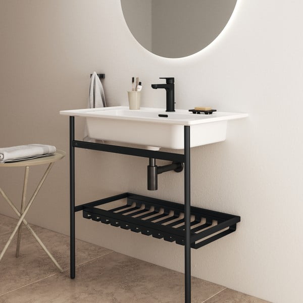 Iš metalo laikiklis kriauklei juodos spalvos 76x84 cm Conca – Ideal Standard-image-4
