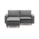 Kampinė sofa pilkos spalvos (su kairiuoju kampu) Lungo – Balcab Home