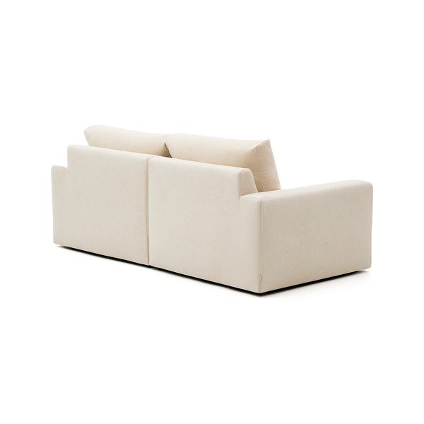 Smėlio spalvos kampinė sofa iš šenilinio audinio (su dešiniuoju kampu/su gultu) Alea – Kave Home-image-4
