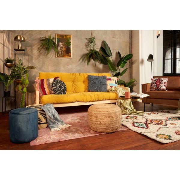 Raudonas aksominis pufas Bonami Essentials Ejby-image-4