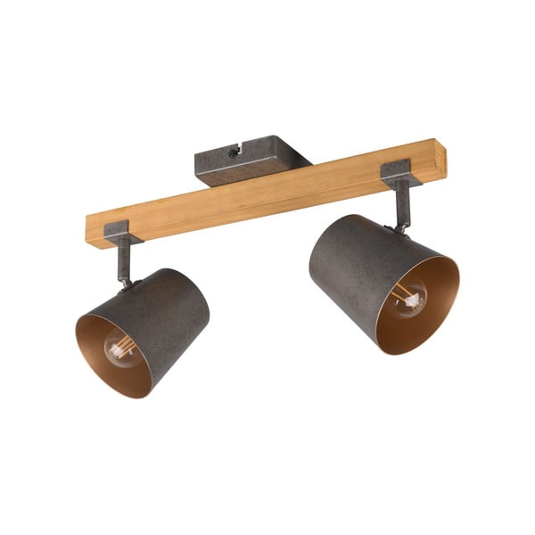 Taškinis šviestuvas tamsiai pilkos spalvos/natūralios spalvos 14x42 cm Bell – Trio