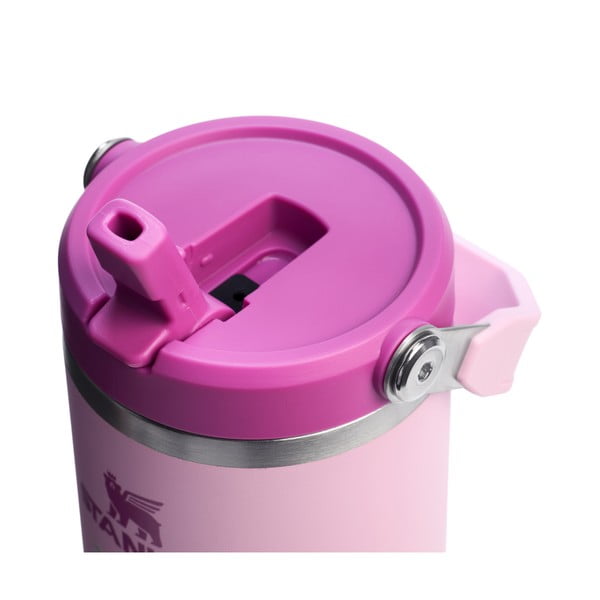 Rožinės spalvos iš nerūdijančio plieno termosas 890 ml IceFlow™ Flip Straw 2.0 Tumbler Cherry Blossom – Stanley-image-3