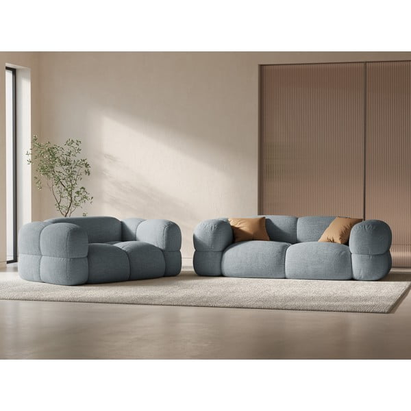 Šviesiai mėlynos spalvos sofa 180 cm Loretto – Cosmopolitan Design-image-1