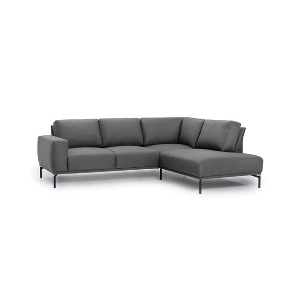 Pilka kampinė sofa Scandic Flow, dešinysis kampas