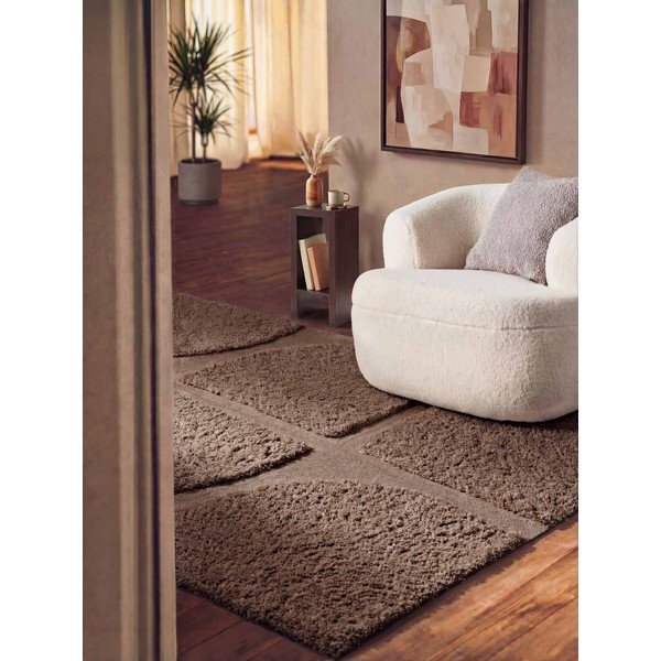 Rankų darbo rudos spalvos kilimas 80x150 cm Lambeth Jasper – Ted Baker-image-1