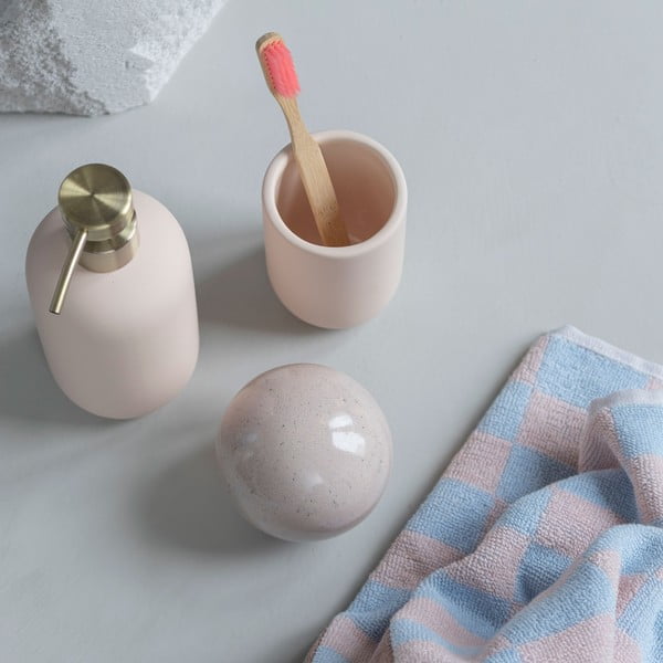 Mėlynas ir rožinis organinės medvilnės rankšluostis 50x90 cm Retro - Mette Ditmer Denmark-image-2