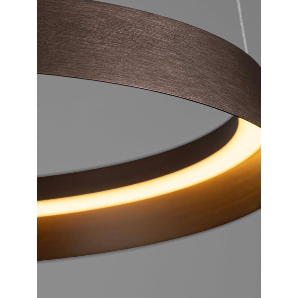 Rudos spalvos iš aliuminio kabantis šviestuvas LED su pritemdymo funkcija ø 45 cm su gaubtu iš akrilo stiklo Ormi – Nova Luce-image-2