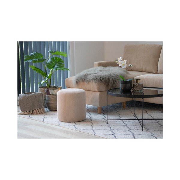 Smėlio spalvos pufas House Nordic Ejby, ø 34 cm-image-2