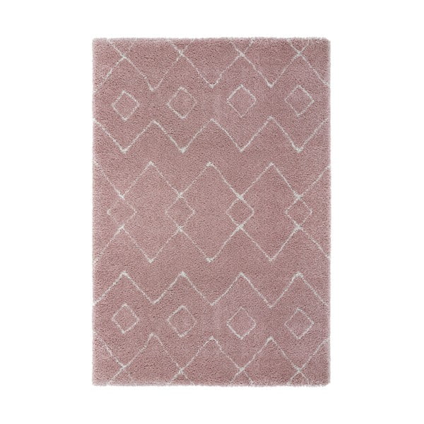 Rožinės ir kreminės spalvos kilimas Flair Rugs Imari, 80 x 150 cm