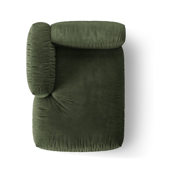 Žalios spalvos iš velveto modulinė sofos dalis (su kairiuoju kampu) Martina – Micadoni -image-3