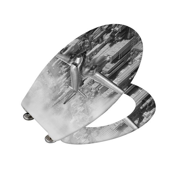 Lengvai užsidaranti tualeto sėdynė Wenko Old Time Plane, 45 x 37,5 cm-image-2