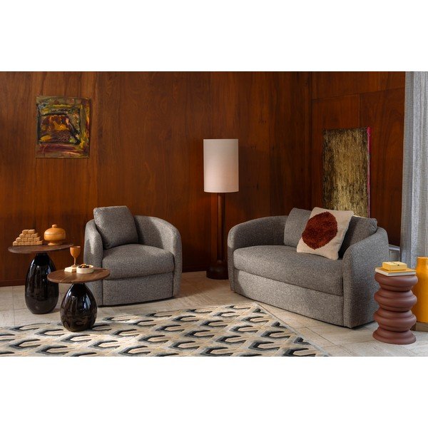 Sofa pilkos spalvos 143 cm Boho – Dutchbone-image-1