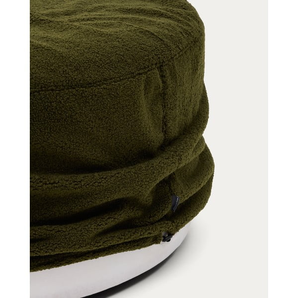 Žalios spalvos iš boucle pufas Kaeli – Kave Home-image-2