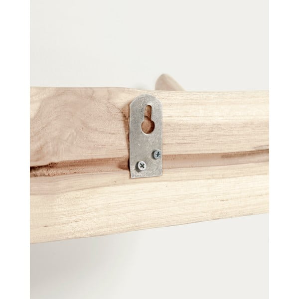 Natūralios spalvos iš tikmedžio masyvo sieninė lentyna 63 cm Gaillech – Kave Home-image-3