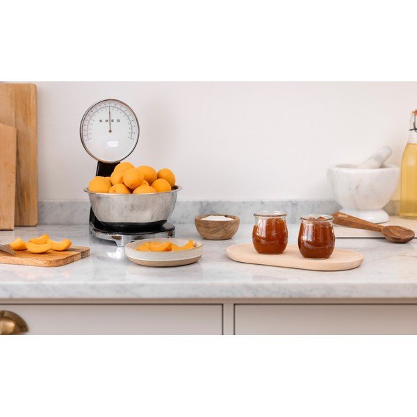 Juodos spalvos iš plastiko skaitmeninė virtuvinės svarstyklės – SMEG-image-1