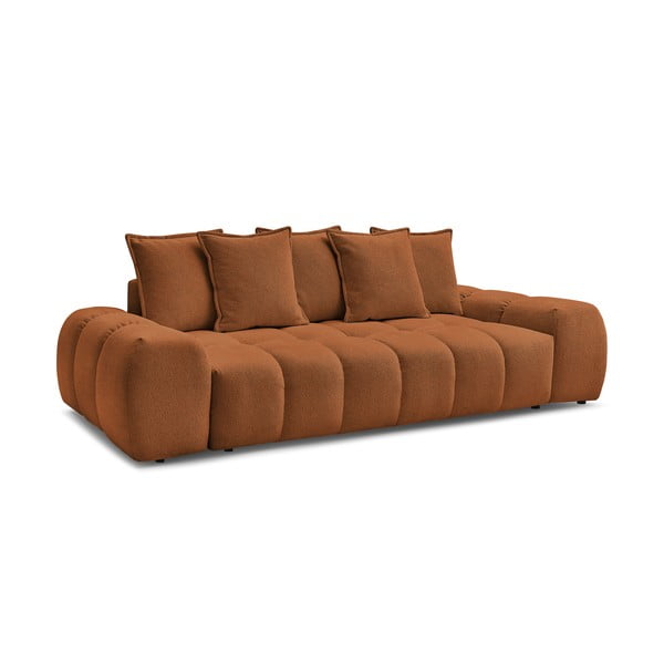 Terakotos spalvos iš šenilinio audinio sofa 278 cm Everest – Bobochic Paris-image-3