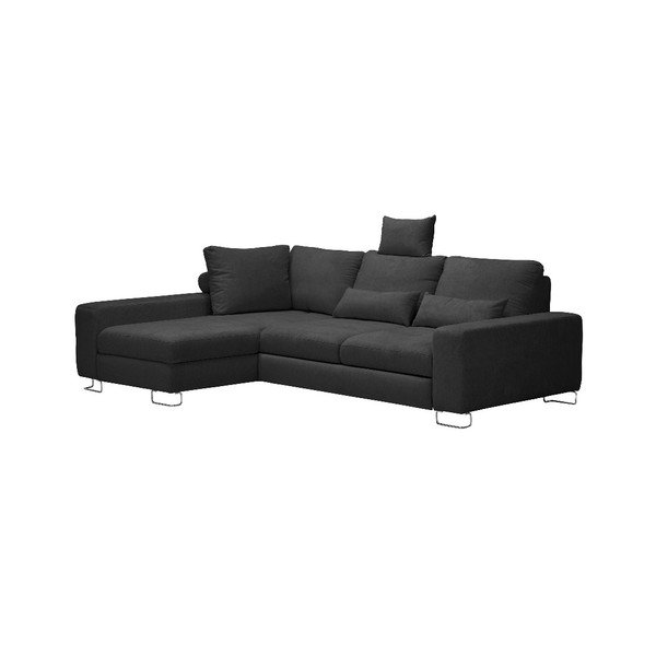 Tamsiai pilka kampinė sofa lova "Windsor & Co Sofas", kairysis kampas "Alpha-image-4