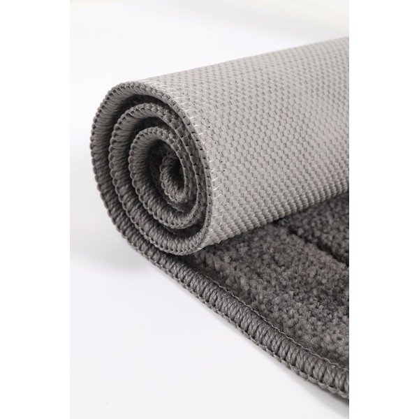 Antracito spalvos vonios kilimėliai 2 vnt. 50x80 cm Kareli – Foutastic-image-4