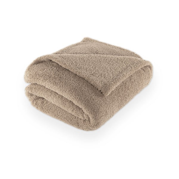 Taupe spalvos iš mikropliušo antklodė ir pledas 150x200 cm Cocoon – Tiseco Home Studio